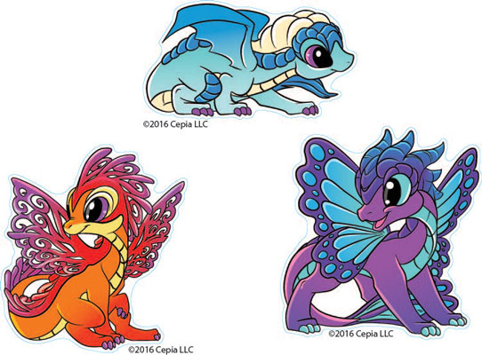 Mimi's Secret Dragons Sticker Decals